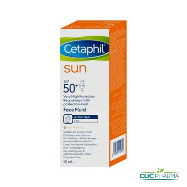 CETAPHIL ECRAN FACE FLUID TEINTE SPF50+ 50ML