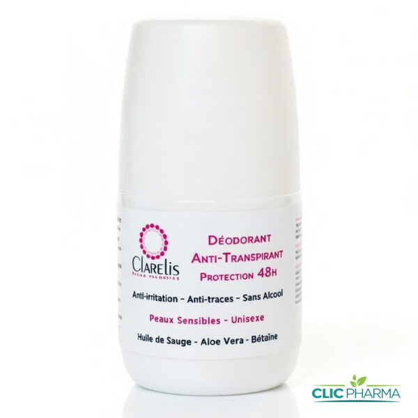 CLARELIS DEODORANT ANTI-TRANSPIRANT 48H ROLL-ON 50ML