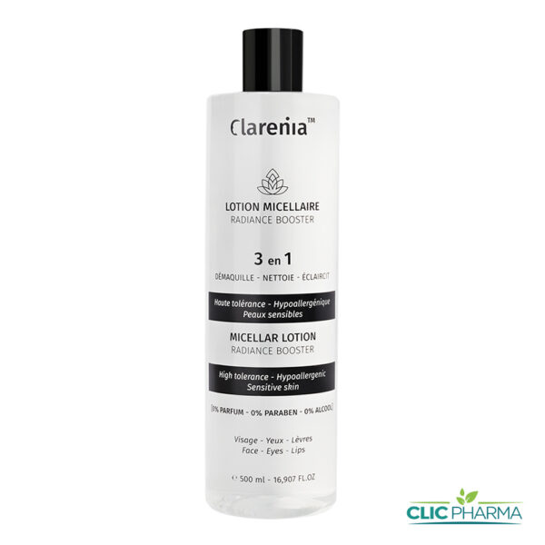 CLARENIA LOTION MICELLAIRE RADIANCE BOOSTER 3EN1 500ML