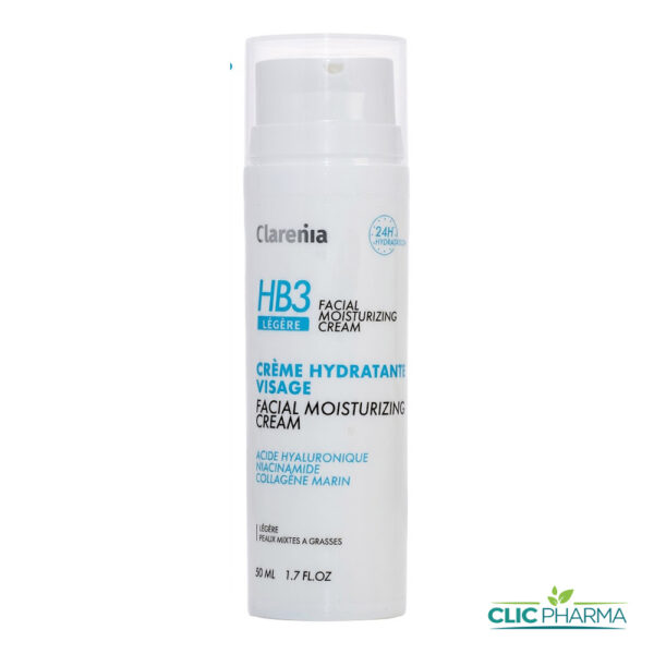 CLARENIA HB3 CREME HYDRATANTE LEGERE 24H 50ML
