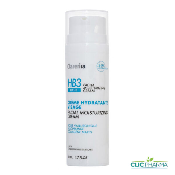 CLARENIA HB3 CREME HYDRATANTE RICHE 24H 50ML