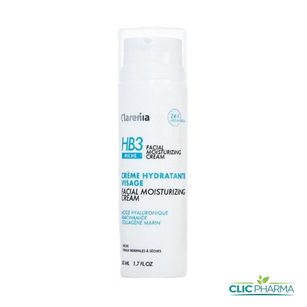 CLARENIA HB3 CREME HYDRATANTE RICHE 24H 50ML