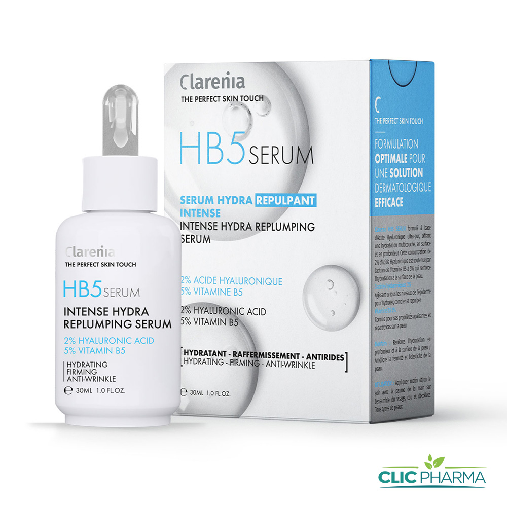 CLARENIA HB5 SERUM HYDRA 5% VIT B5 + 2% ACIDE HYAL 30ML