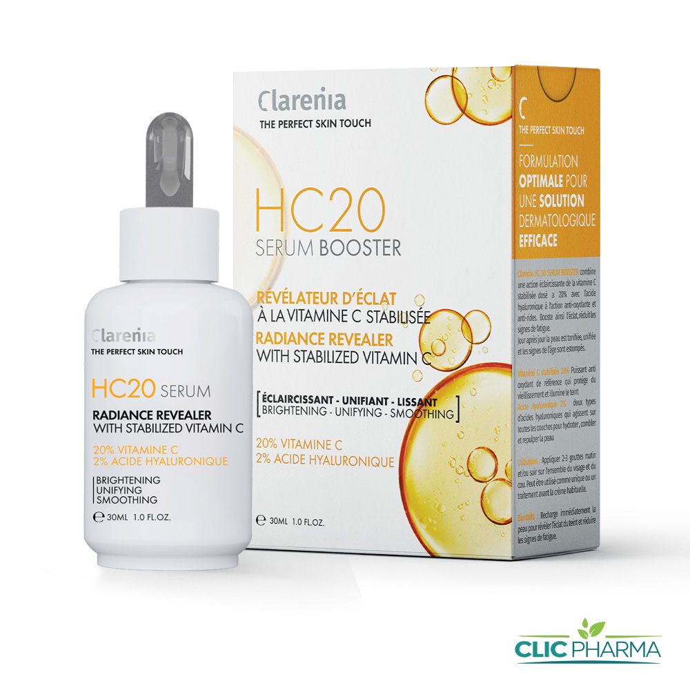 CLARENIA HC20 SERUM ECLAIR 20% VIT C + 2% ACIDE HYAL 30ML