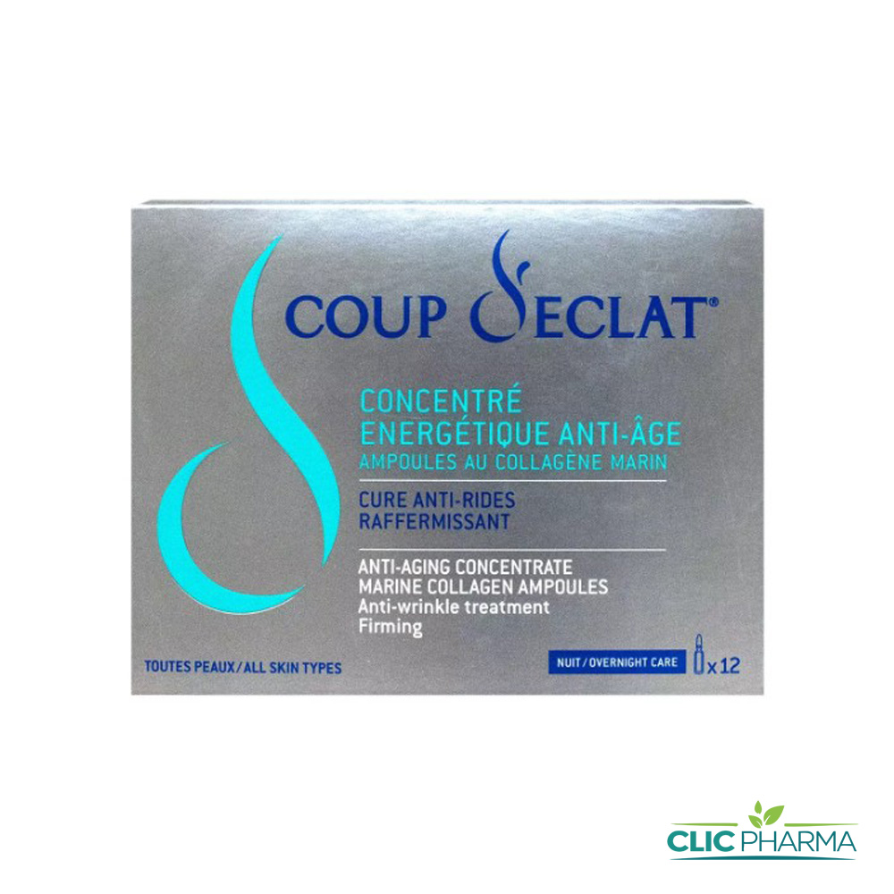 COUP ECLAT CONCENTRE ENERGETIQUE ANTI AGE AMPOULE COLLAGENE BT12