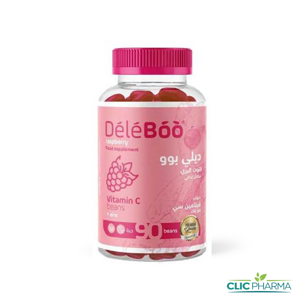 DELEBOO VIT C + ZINC RASPBERRY BEANS BT90