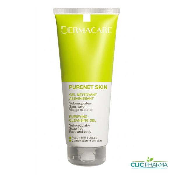 DERMACARE PURENET SKIN GEL NETTOYANT PEAUX MIXTE A GRASSE 200ML