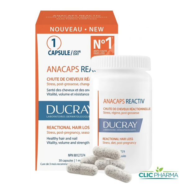 DUCRAY ANACAPS REACTIV SOINS CAPILAIRES ET ONGLES (30 CAPSULES)