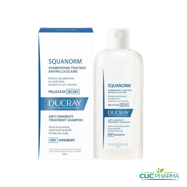 DUCRAY SQUANORM SHAMPOOING ANTI-PELLICULAIRE (PELLICULES SECHES) 200 ML