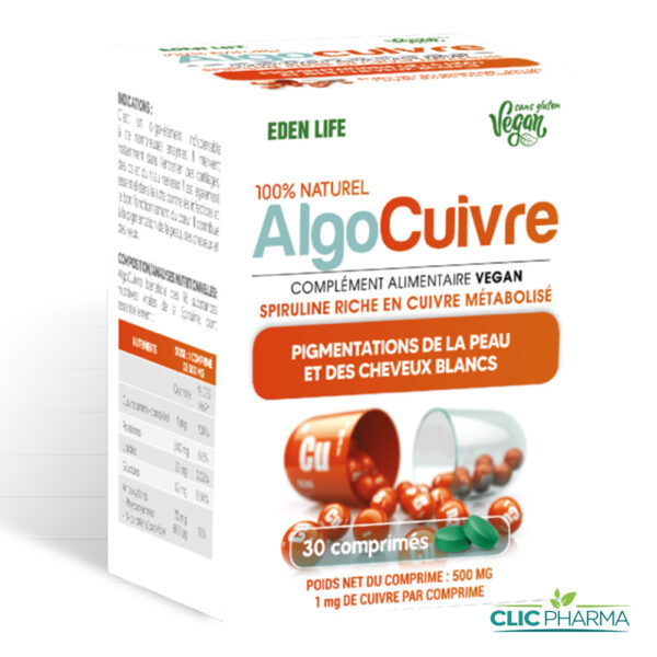 EDEN LIFE ALGOCUIVRE (30 COMPRIMES)