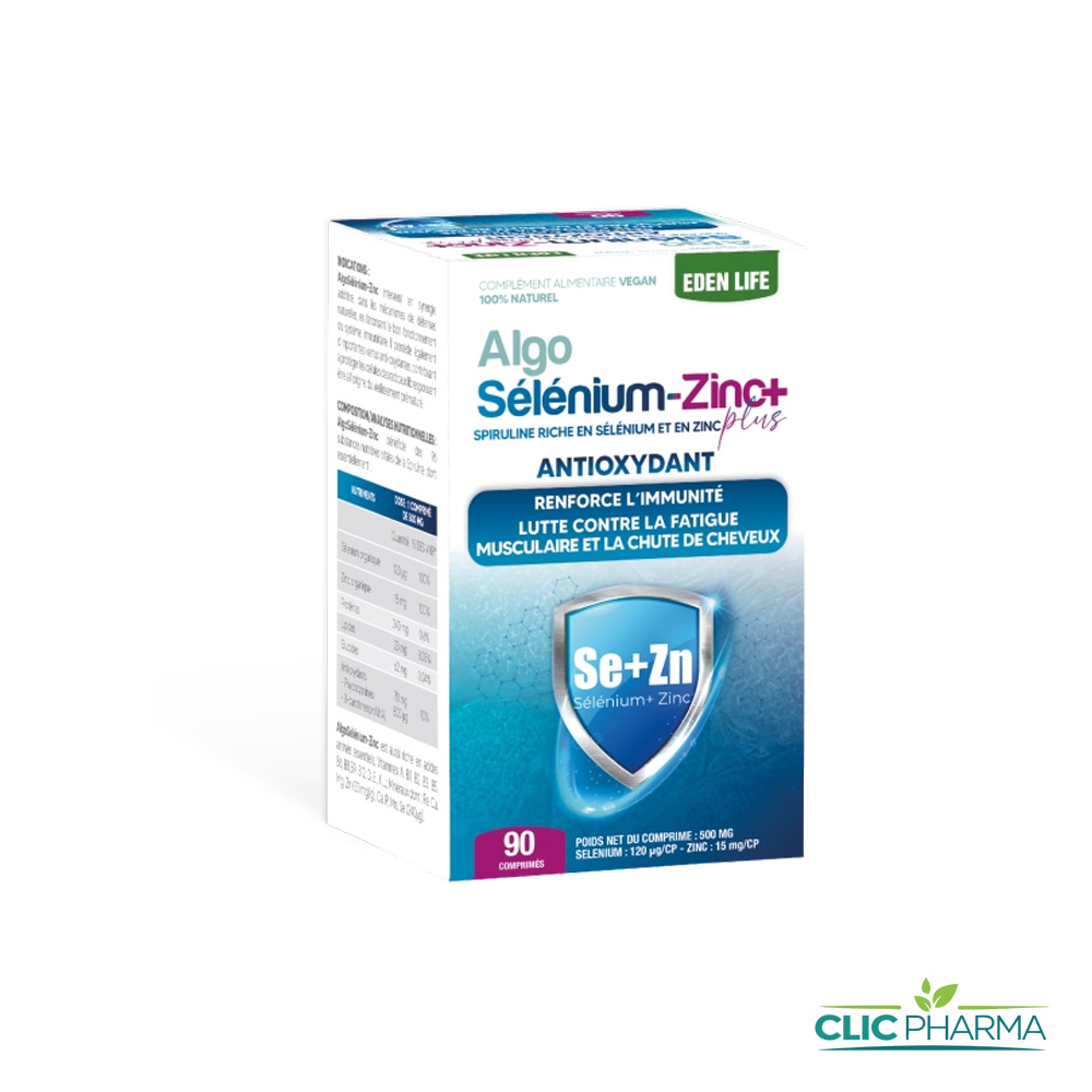 EDEN LIFE ALGOSELENIUM + ZINC PLUS COMP B90