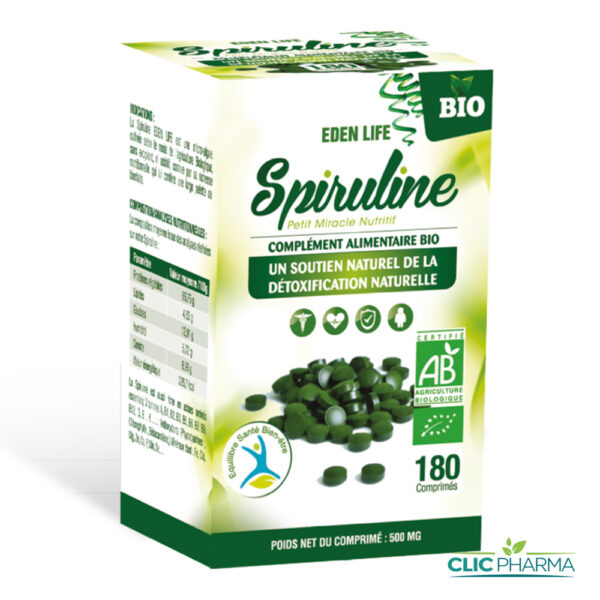 EDEN LIFE SPIRULINE 500MG (180 COMPRIMES)
