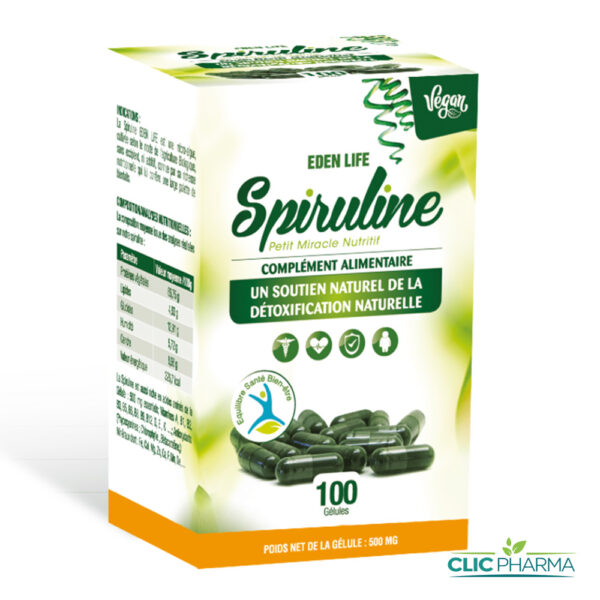 EDEN LIFE SPIRULINE 500MG (100 GELULES)