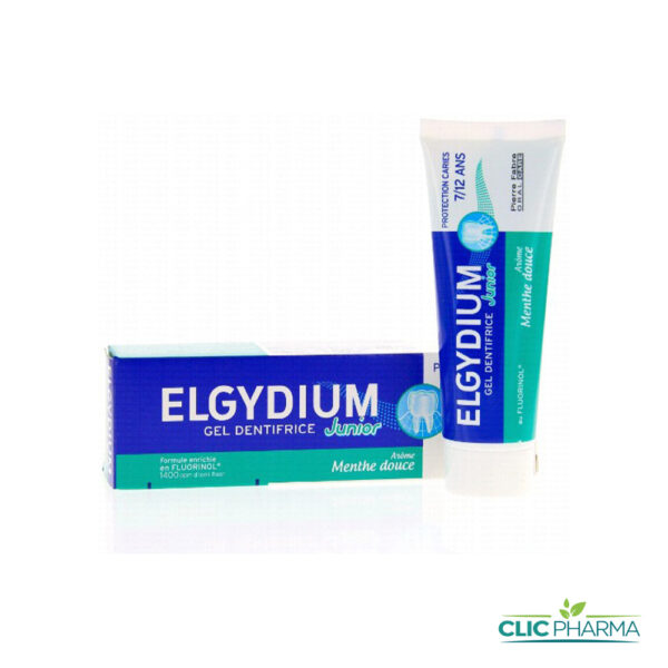 ELGYDIUM DENTIFRICE JUNIOR MENTHE DOUCE 7-12ANS 50ML