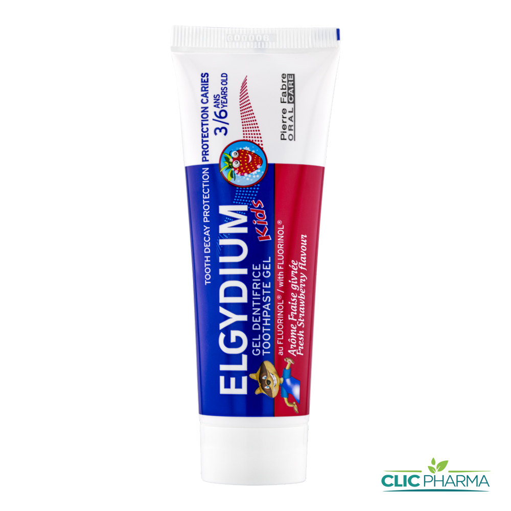 ELGYDIUM DENTIF KIDS FRAISE GIVREE 3-6ANS 50ML