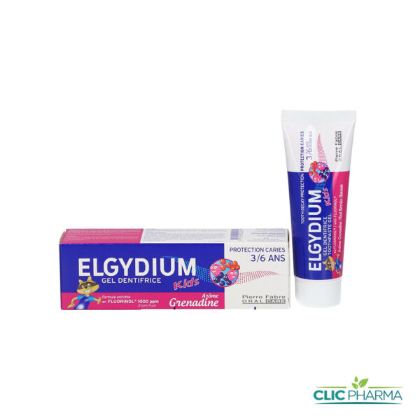 ELGYDIUM DENTIFRICE KIDS GRENADINE 3-6ANS 50ML
