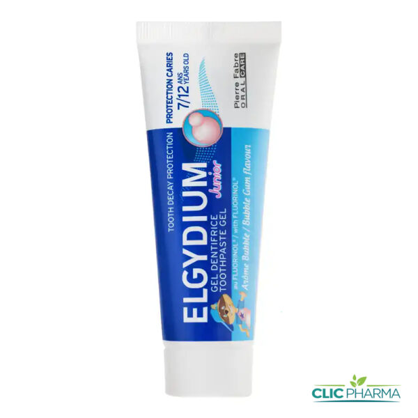 ELGYDIUM DENTIFRICE JUNIOR BUBBLE GUM 7-12ANS 50ML