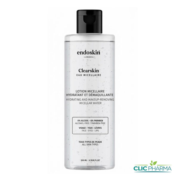 ENDOSKIN CLEARSKIN LOTION MICELLAIRE HYDRATANTE ET DEMAQUILLANTE 200ML