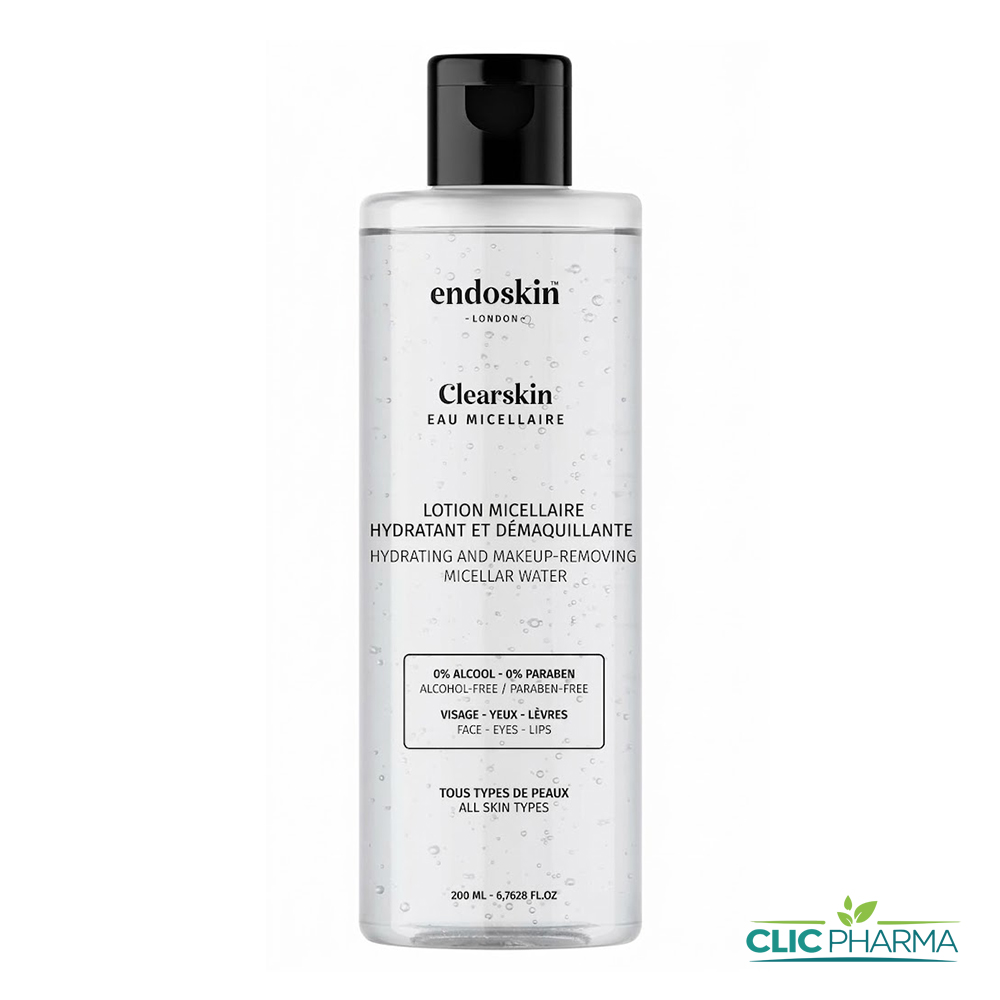 ENDOSKIN CLEARSKIN LOTION MICELLAIRE HYDR ET DEMAQ 200ML