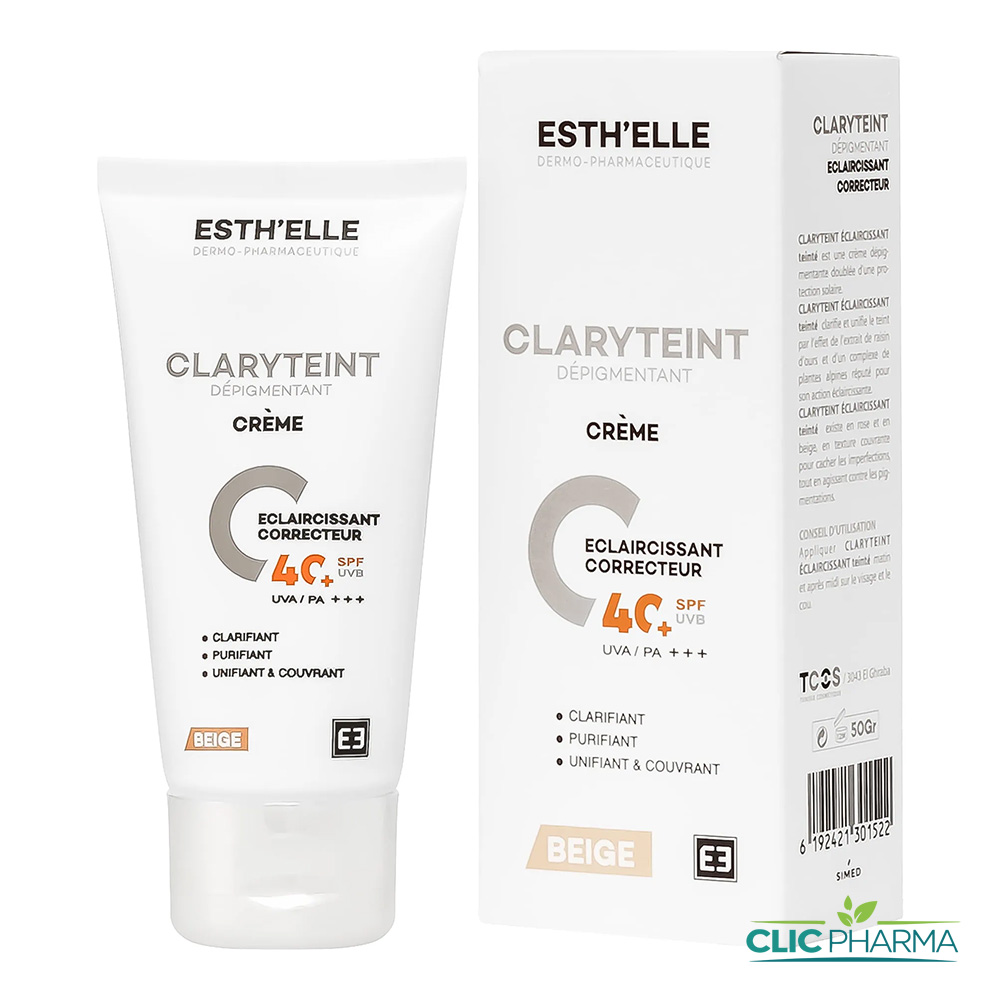 ESTH'ELLE CLARYTEINT CR ECLAIR TEINTEE BEIGE SPF40 50GR