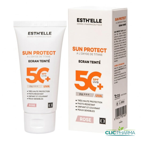 ESTH'ELLE ECRAN SUN PROTECT TEINTE ROSE SPF50+ 50GR