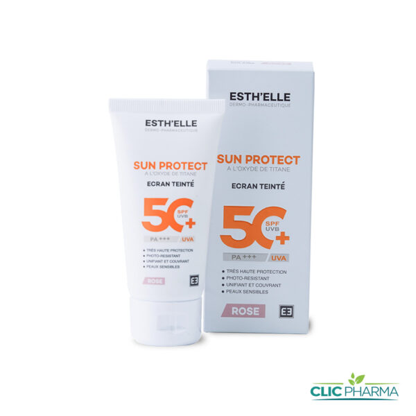 ESTH'ELLE ECRAN SUN PROTECT TEINTÉ ROSE SPF50+ 50GR