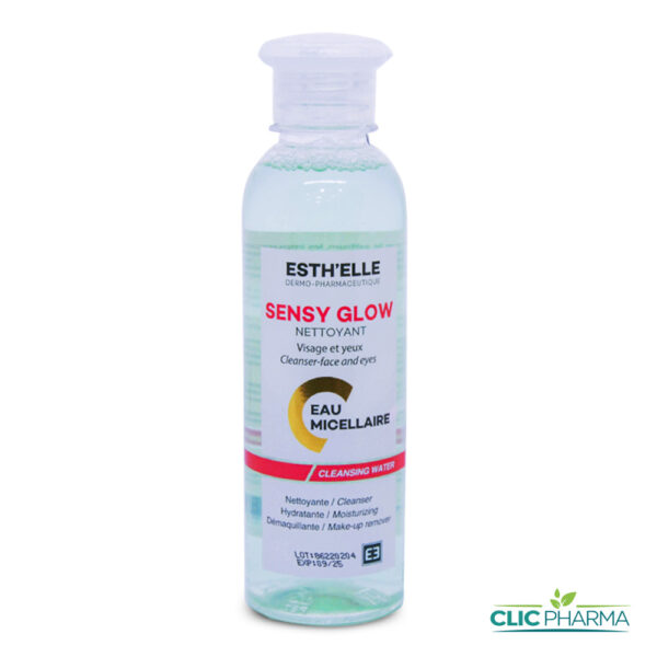 ESTH'ELLE SENSY GLOW EAU MICELLAIRE NETTOYANTE VISAGE ET YEUX 250ML