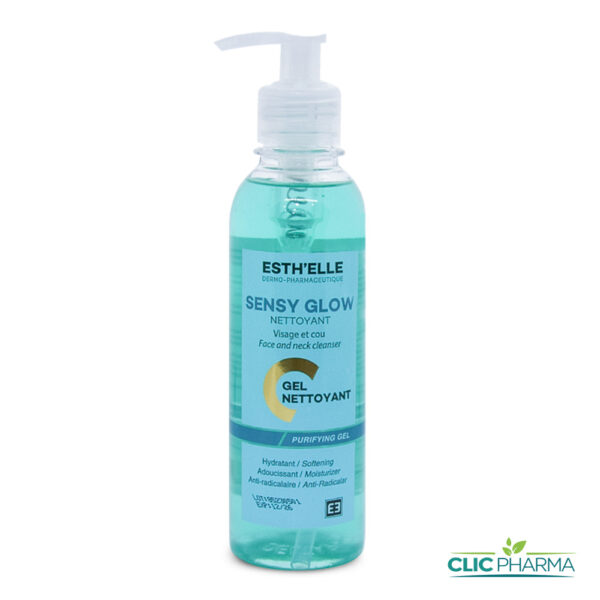 ESTH'ELLE SENSY GLOW GEL NETTOYANT VISAGE ET COU 250ML
