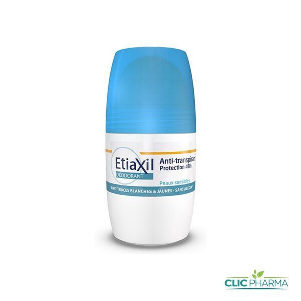 ETIAXIL DEODORANT ANTI-TRANSPIRANT 48H PEAUX SENSIBLES ROLL-ON 50ML