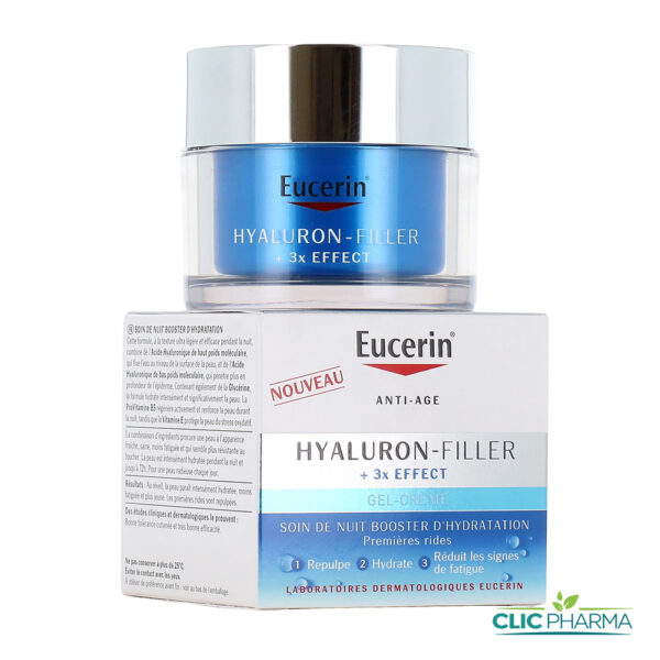 EUCERIN HYALURON FILLER + 3 EFFECT GEL CREME SOIN DE NUIT 50ML