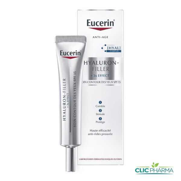 EUCERIN HYALURON FILLER + 3 EFFECT SOIN CONTOUR DES YEUX SPF15 15ML