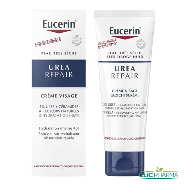 EUCERIN UREAREPAIR PLUS CREME VISAGE 5% UREE 50ML