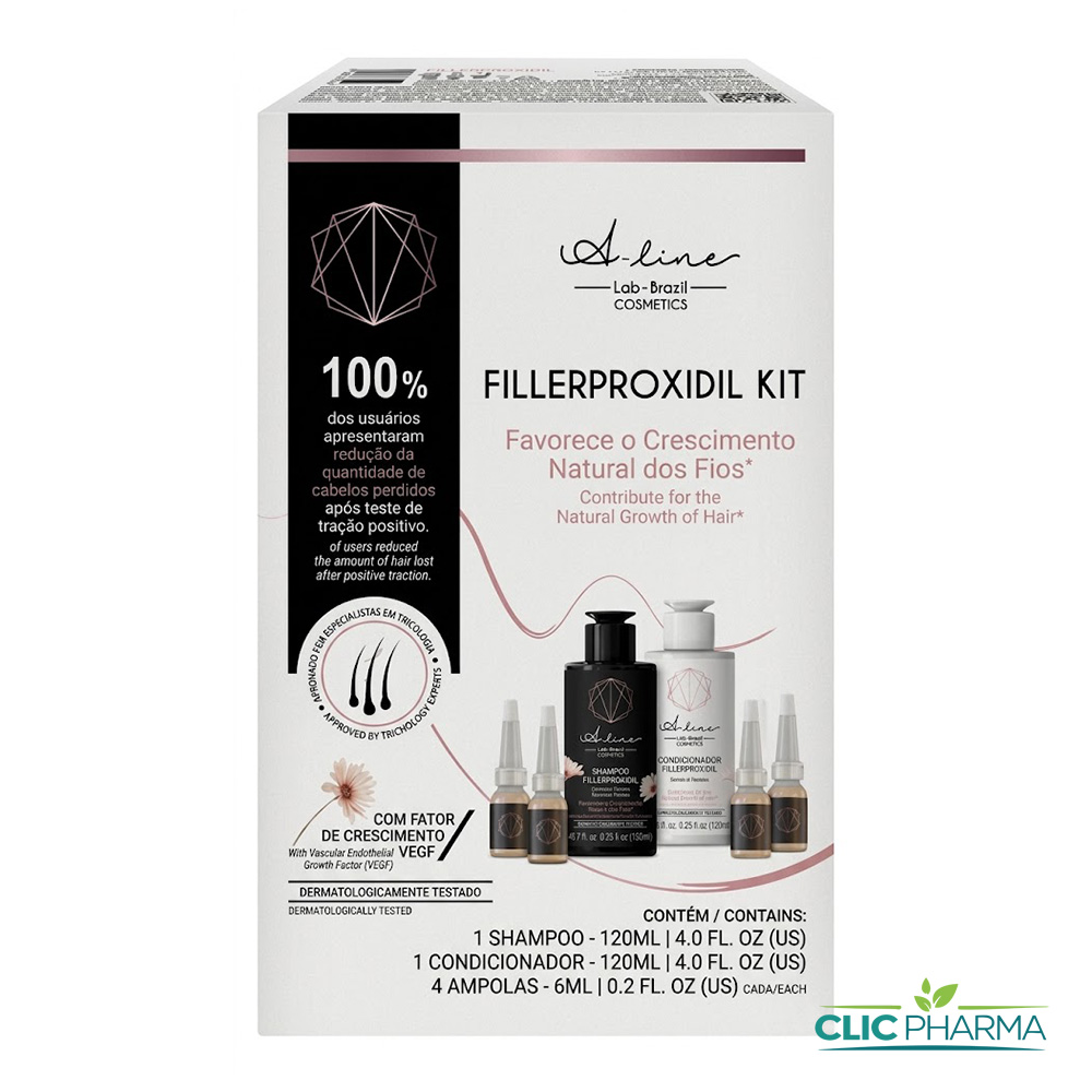 FILLERPROXIDIL KIT SHAMP 120ML+CONDICONADOR 120ML+4 AMP 6ML