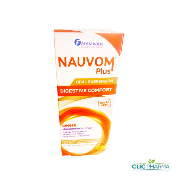 FARMAVANS NAUVOM PLUS CONFORT DIGESTIF SANS SUCRE SIROP 125ML
