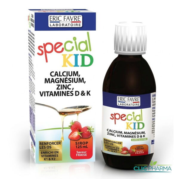 ERIC FAVRE SPECIAL KID CALCUIM, MAGNESIUM, ZINC, VITAMINE D&K SIROP 125ML