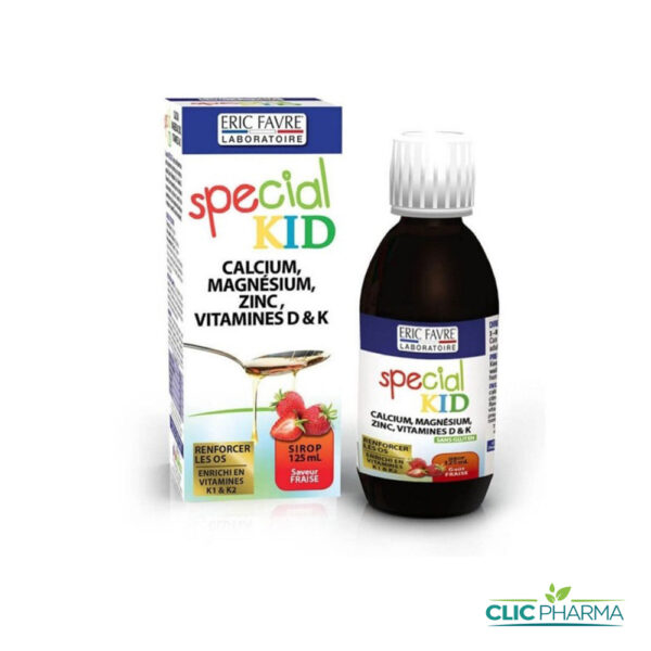ERIC FAVRE SPECIAL KID CALCUIM+MAGNESIUM+ZINC+VITAMINE D&K SIROP 125 ML