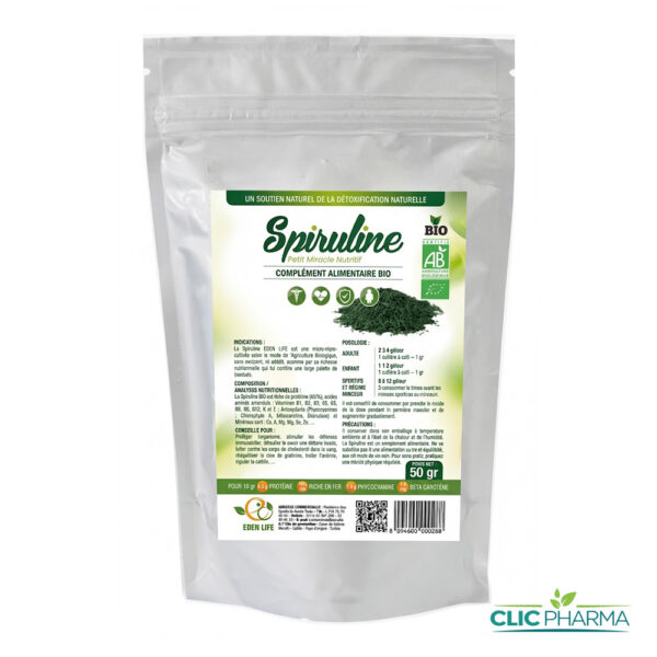 EDEN LIFE SPIRULINE EN PAILLETTES 50GR