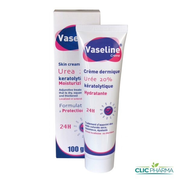 VASELINE CREME DERMIQUE KERATOLYTIQUE HYDRATANTE UREE 20% 100gr