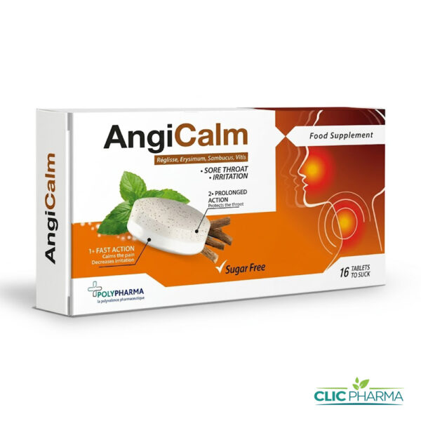 ANGICALM REGLISSE SANS SUCRE (16 PASTILLES)