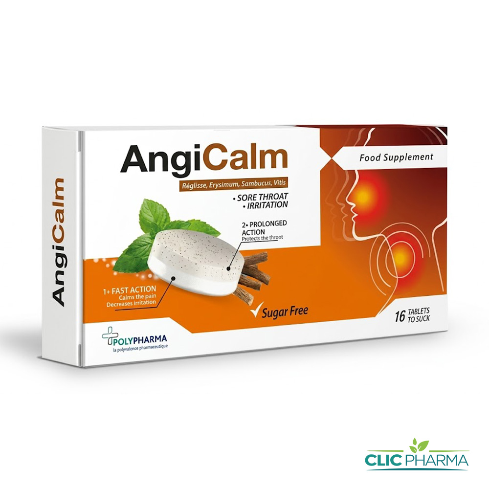 ANGICALM REGLISSE SANS SUCRE (16 PASTILLES)