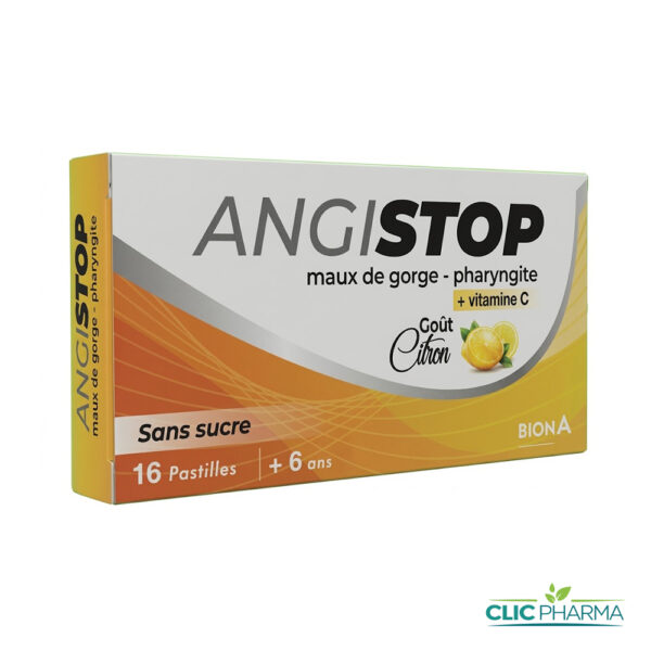ANGISTOP MAUX DE GORGE CITRON (16 PASTILLES)