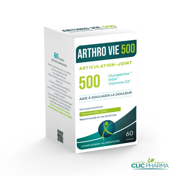 ARTHRO VIE 500 ARTICULATION-JOINT (60 COMPRIMÉS)