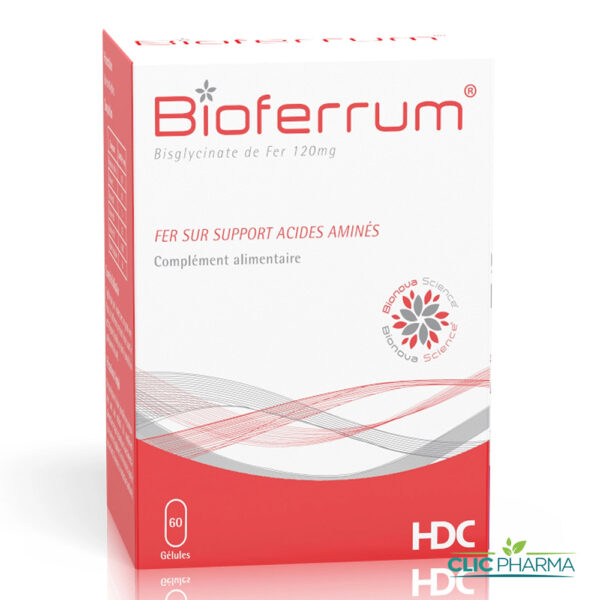BIOFERRUM BISGLYCINATE DE FER 120mg (60 GELULES)