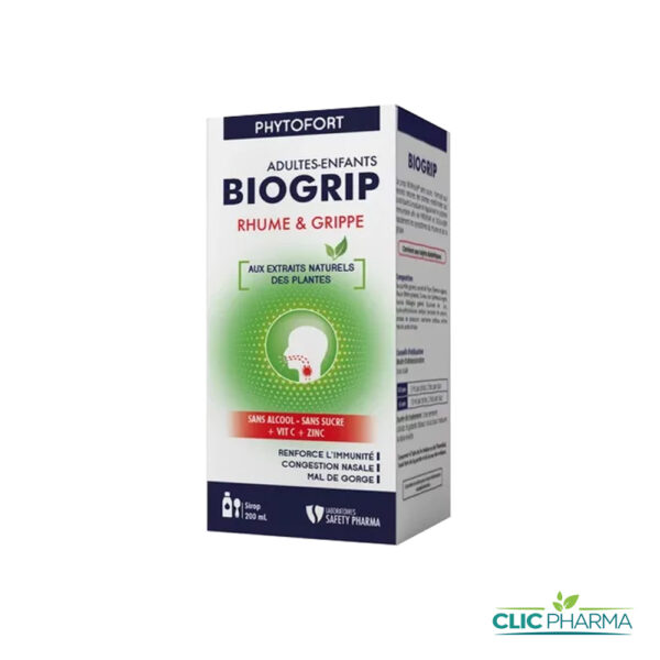BIOGRIP SIROP 200ML ENFANTS ADULTES