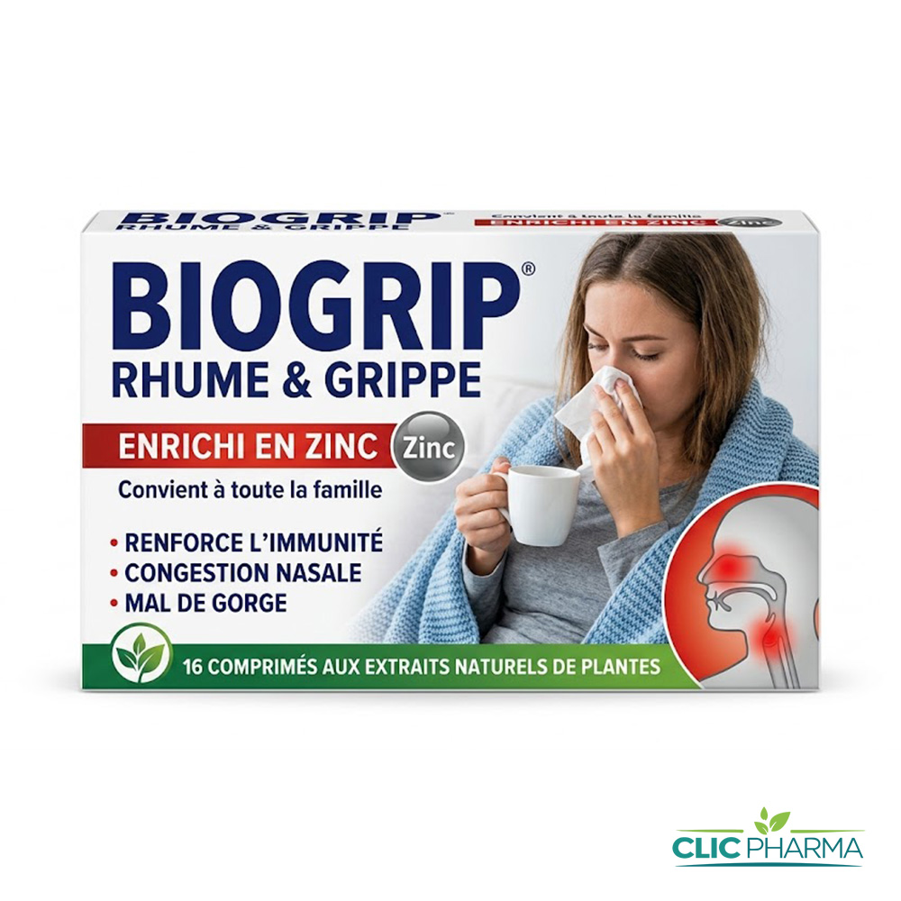 BIOGRIP RHUME GRIPPE (16 COMPRIMES A SUCER)
