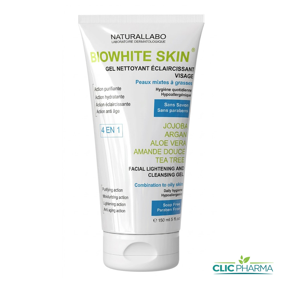 BIOWHITE SKIN GEL NETT ECLAIRCISSANT VISAGE 150ML