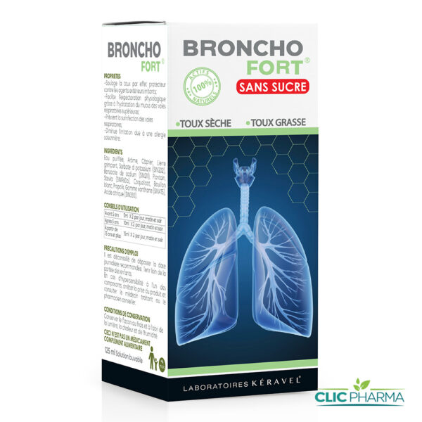 BRONCHOFORT TOUX SECHE ET GRASSE SANS SUCRE SIROP 200ML