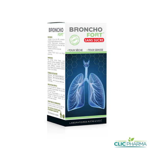 BRONCHOFORT TOUX SÈCHE ET GRASSE SANS SUCRE SIROP 200ML