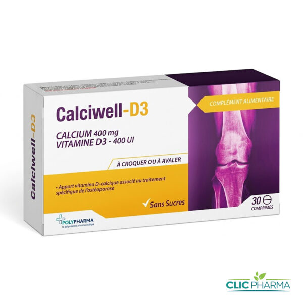 CALCIWELL-D3 400MG 400UI (30 COMPRIMES)
