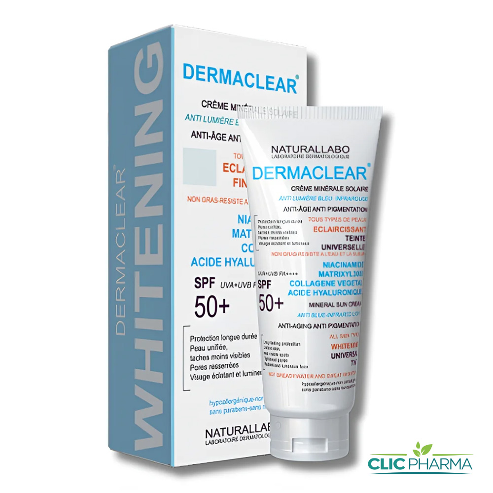 DERMACLEAR ECRAN CREME MINERAL INVISIBLE SPF50+ 50ML